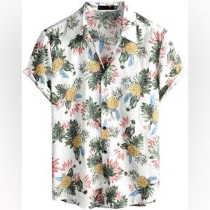 Men's Tropical Print Shirt - Multicolor